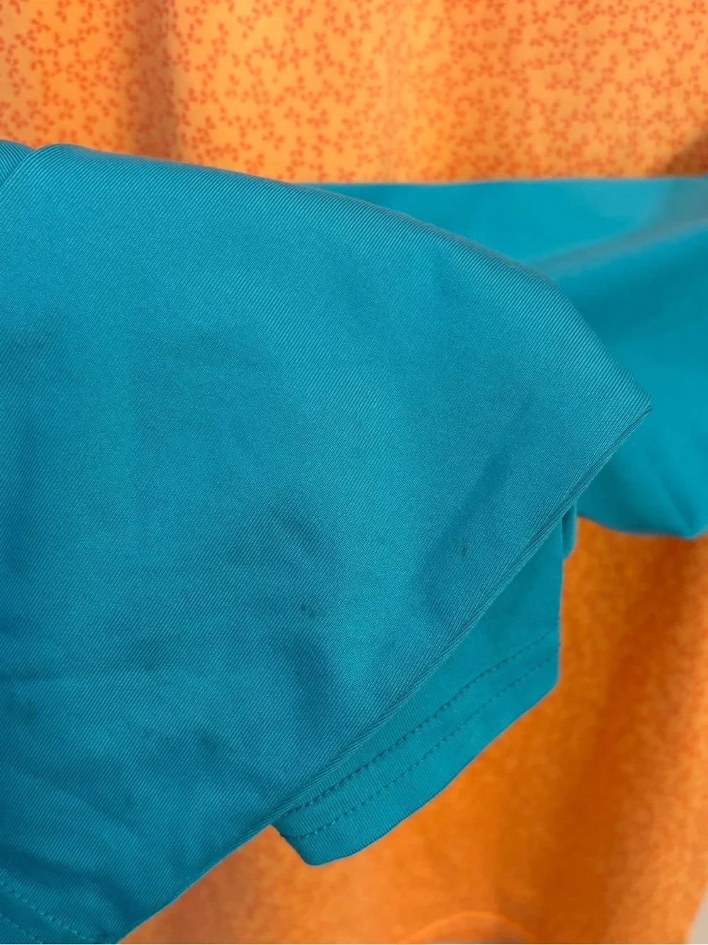 Columbia Teal & Orange Long Sleeve Shirt swim shirt medium 10/12 summer beach